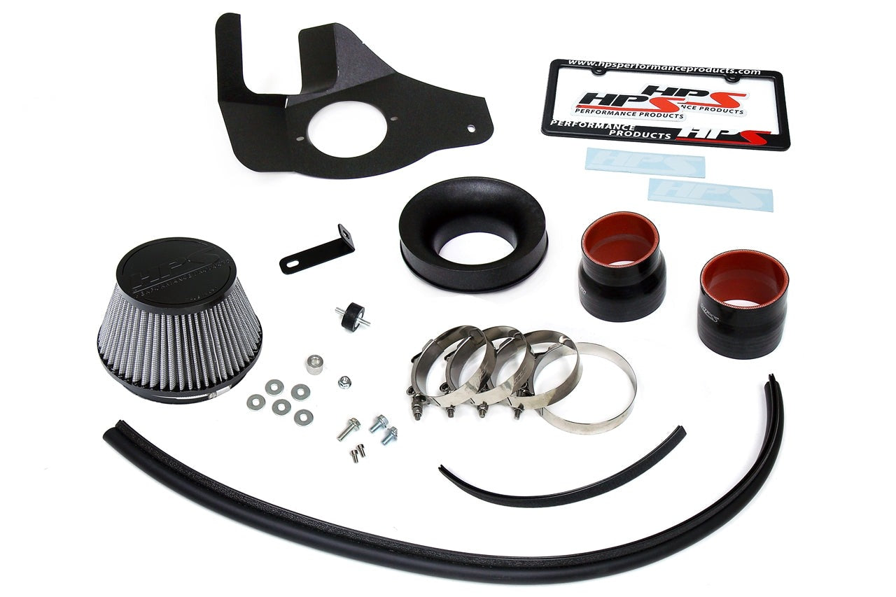 HPS Performance Air Intake Kit with Heat Shield, 2015-2025 Lexus RC350 3.5L V6, Red, 827-682R