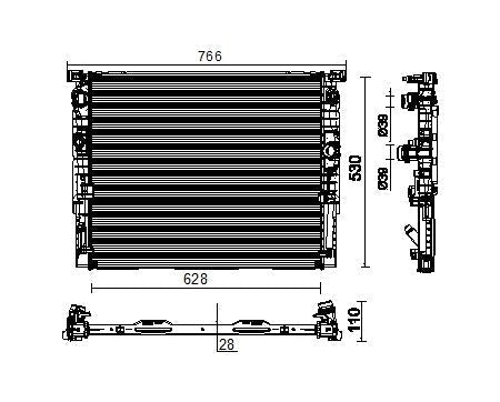 BMW G30 5-Series 530i & 540i Engine Cooling Radiator OEM 17118476010 (2017)
