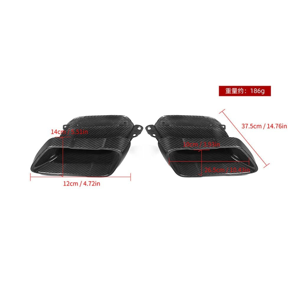 19-24 X5 G05 SQ Style Carbon Fiber Exhaust Tips