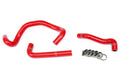 HPS Red Reinforced Silicone Heater Hose Kit Mazda 86-92 RX7 FC3S Turbo LHD