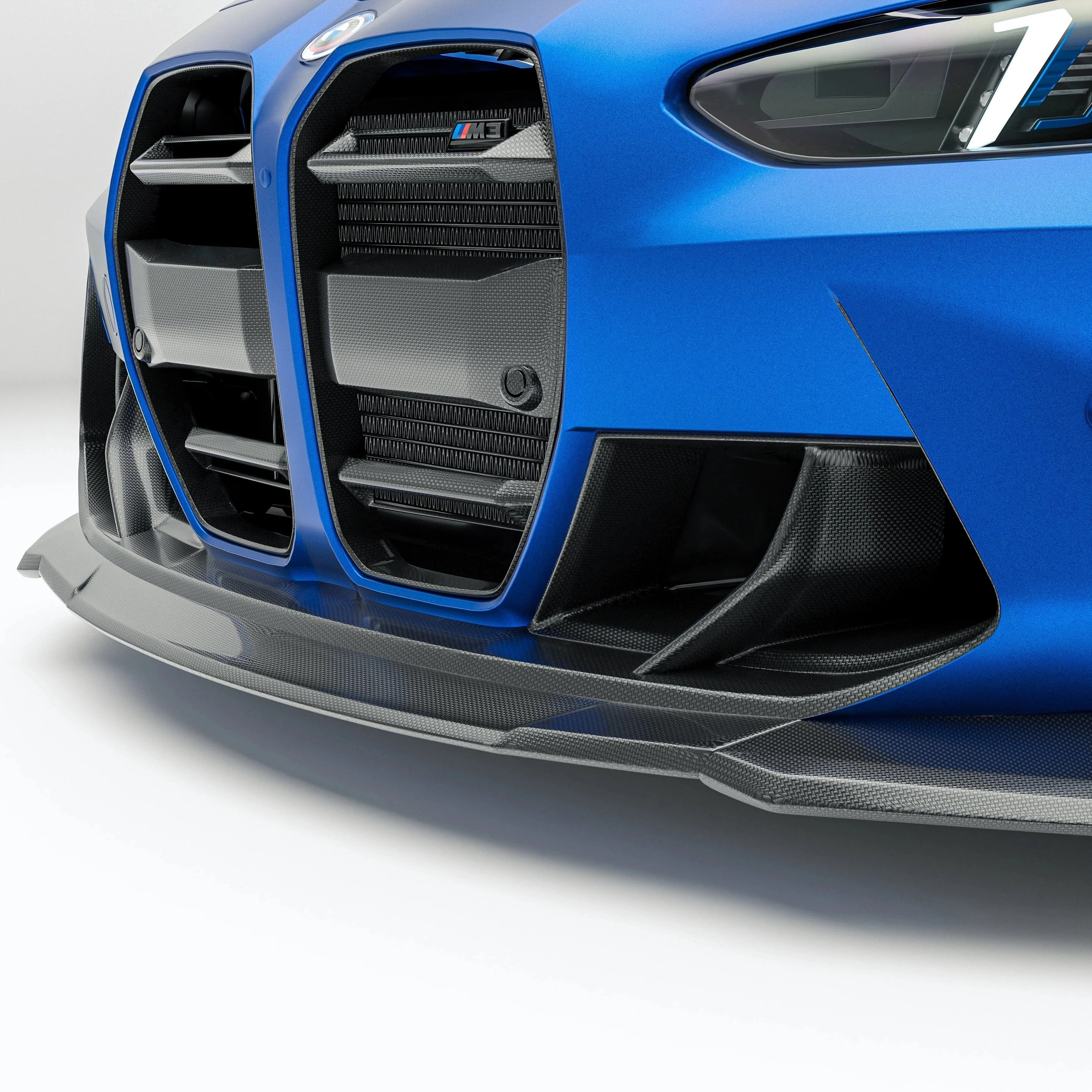 Revozport Carbon Fiber Front Lip for BMW G80 G81 M3 2021-2024