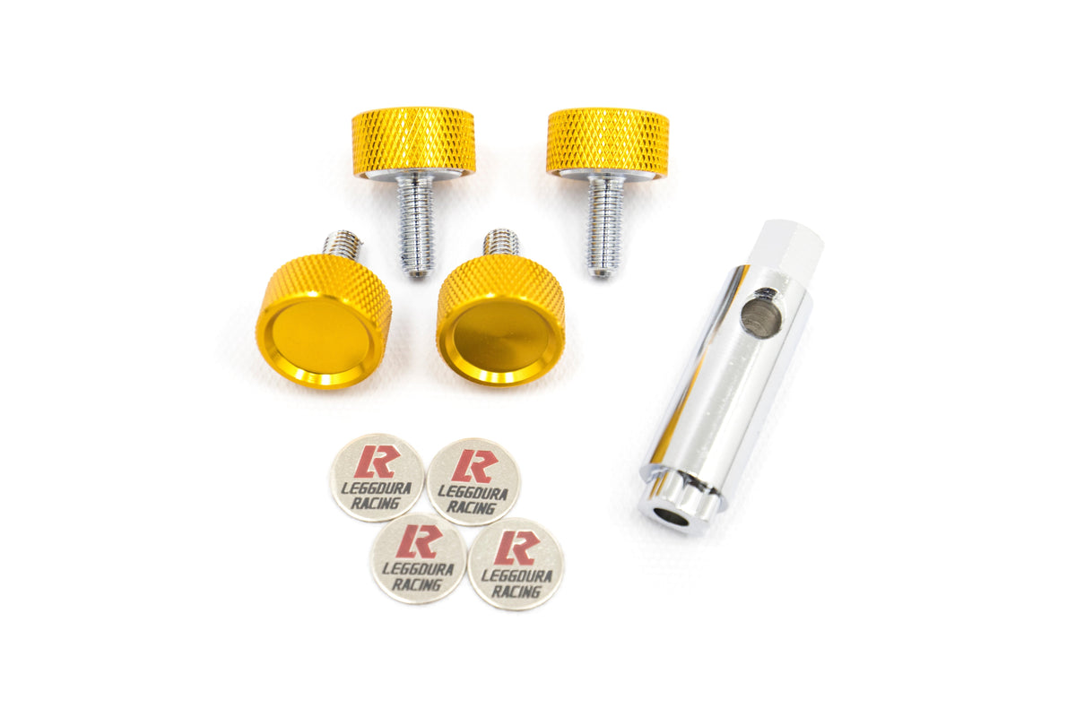 Project Kics Leggdura Racing 2pc License Plate Lock Bolts - Universal
