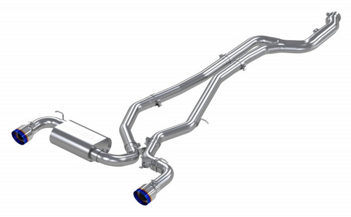 MBRP T304 Stainless Steel 3 Cat-Back Dual Rear Outlet with Burnt End Tips Toyota Supra 3.0L 2020 2021