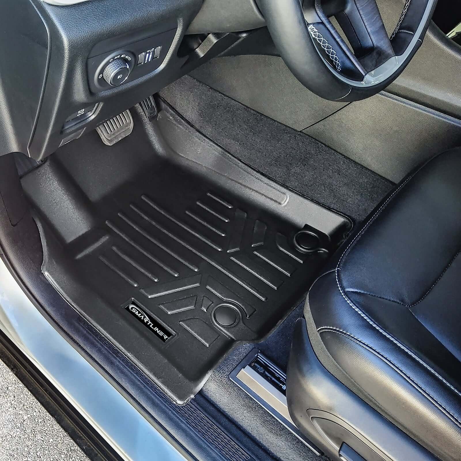 SMARTLINER Floor Liners for 2021-2026 Jeep Grand Cherokee L (2nd Row Bucket) with in between Coverage