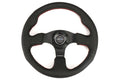 NRG Reinforced Steering Wheel 320mm Black w/ Red Stitch - Universal