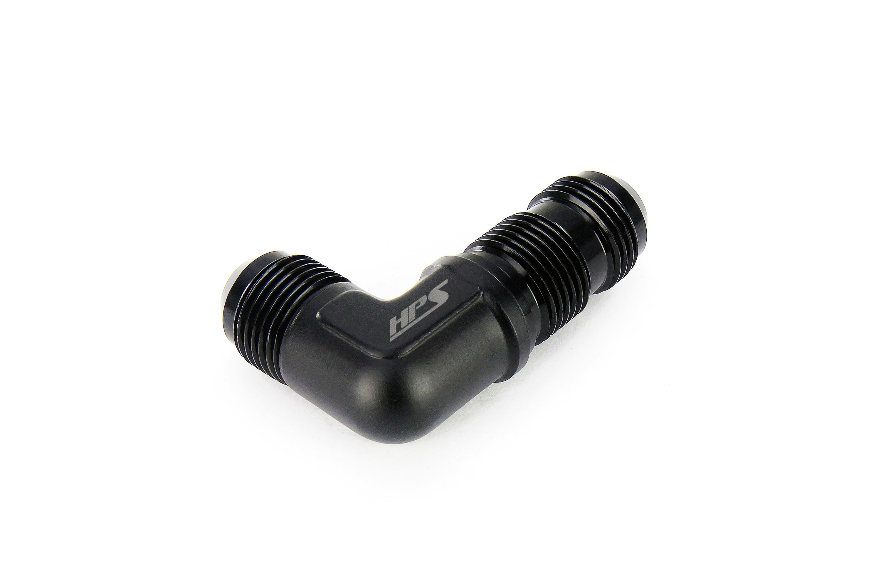 HPS Performance AN Male to Male Bulkhead Adapter, Aluminum, Black