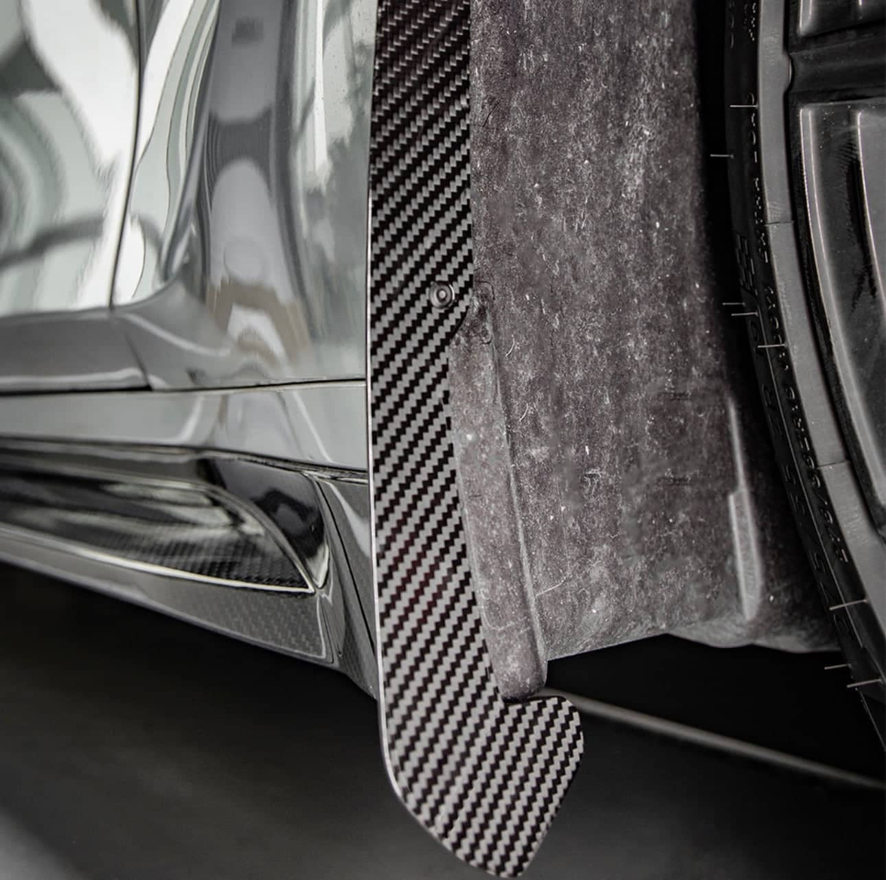 G8X SQ Dry Carbon Fiber Front Mud Flaps