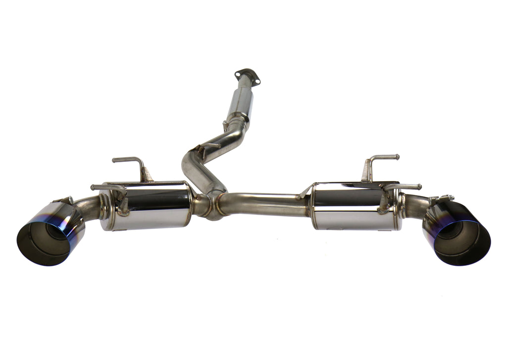 MXP Comp RS TI Tips Catback Exhaust System Blue Tips - 2013-2016 Scion FR-S / 2013-2024 Subaru BRZ / 2017-2024 Toyota GR86