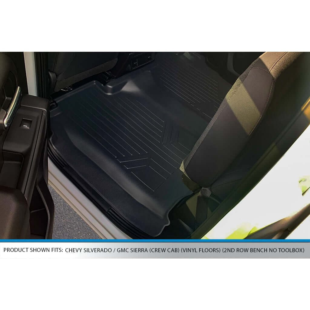 SmartCoverageTM Floor Liners For 2019-2026 Silverado/Sierra 1500 Crew Cab (1st Row Bucket) & Vinyl
