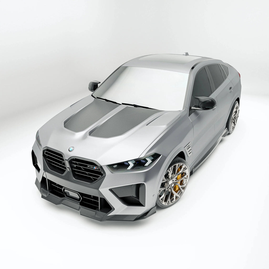 Revozport Carbon Fiber Front Lip Diffuser for BMW X6M F96 LCI (2023+)