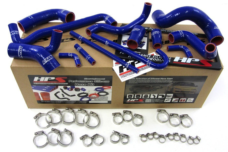 HPS Blue Reinforced Silicone Radiator and Heater Hose Kit Coolant BMW 88-91 E30 M3 Left Hand Drive