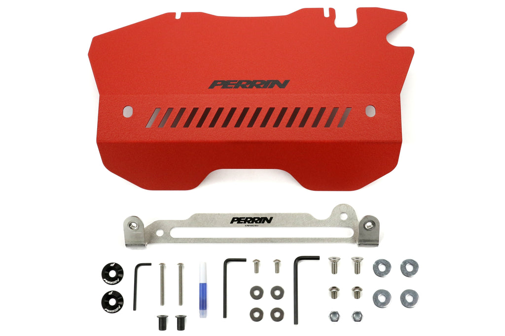 PERRIN Pulley Cover (Red) - 2015-2021 Subaru WRX