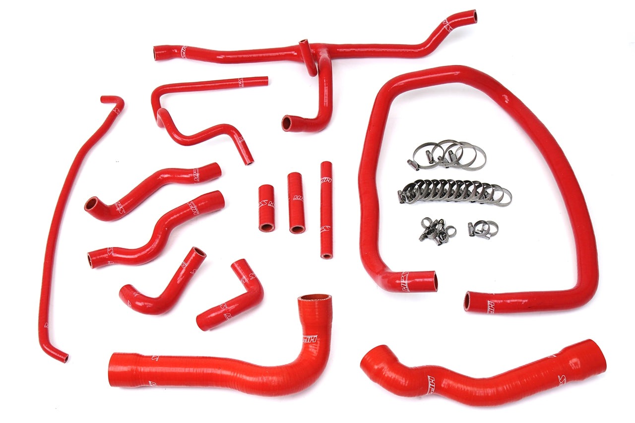 HPS Red Reinforced Silicone Radiator and Heater Hose Kit Coolant BMW 96-99 E36 M3 Left Hand Drive