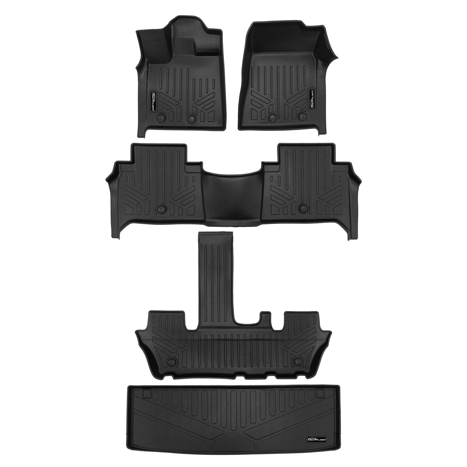 SMARTLINER Floor Liners for 2025-2026 Infiniti QX80 and 2025 Nissan Armada Bucket Seats & Center Console Only