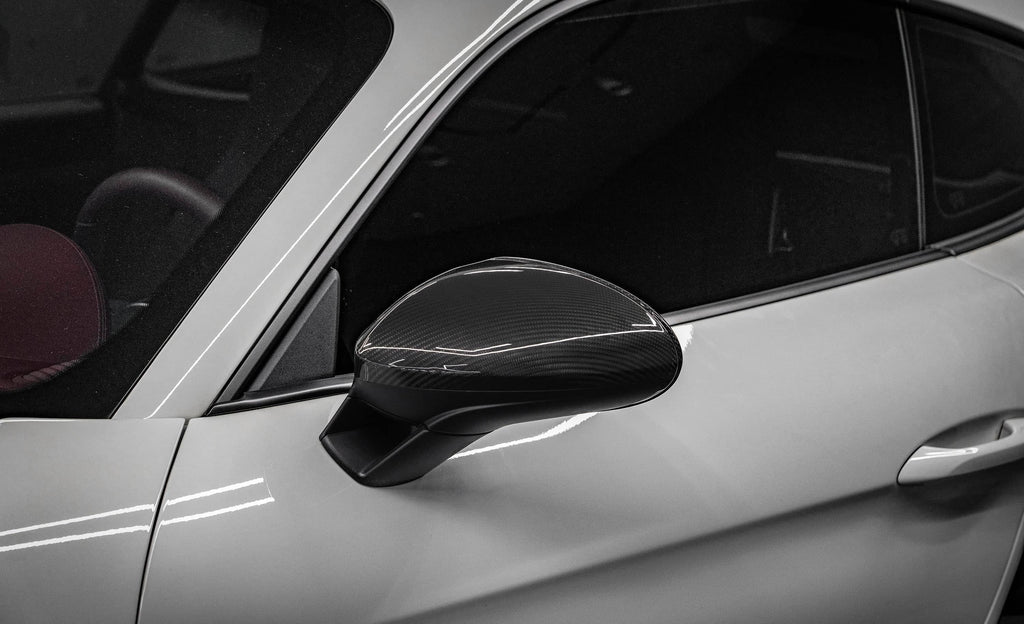 718 982 OEM Style Dry Carbon Fiber Mirror Cap LHD