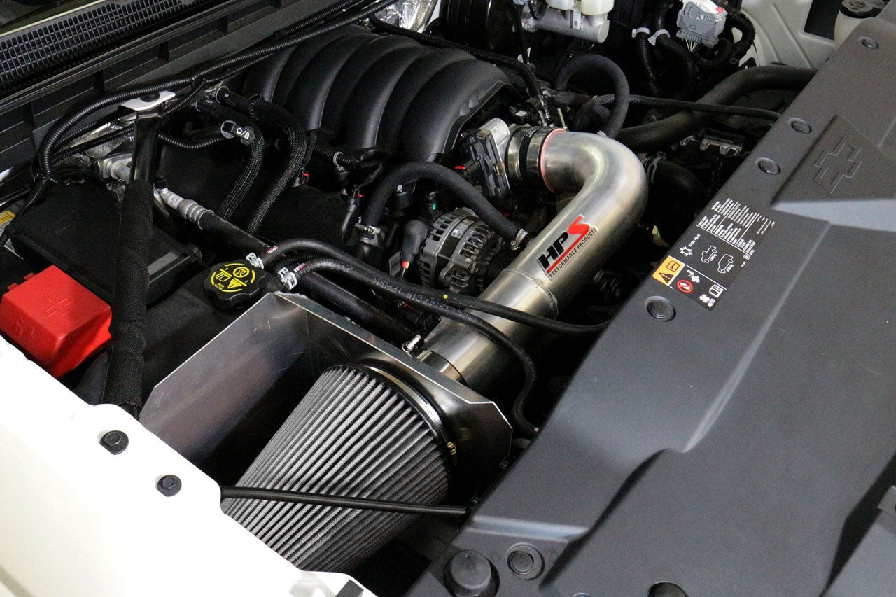 HPS Performance Air Intake Kit 2015-2020 Cadillac Escalade 6.2L V8, Includes Heat Shield, 827-707