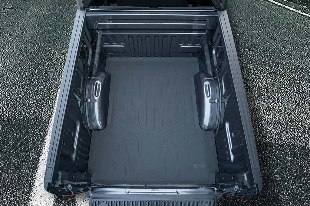 SmartCoverageTM Floor Liners For 2022-2026 Ford F-150 Lightning (1st Row Bucket) & OEM 2nd Row Under Seat Storage