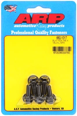 ARP M6 x 1.00 x 16 Black Oxide Hex Bolts (Set of 5)