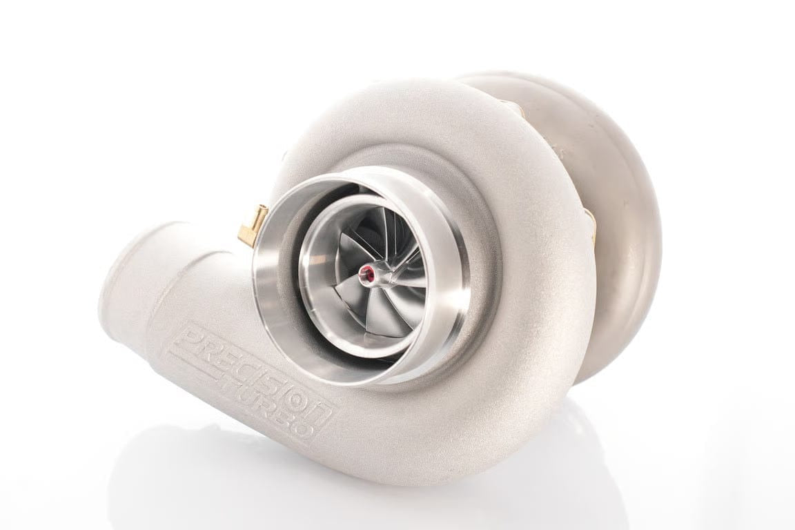 Precision Turbo & Engine NEXT GEN PT6870 BB HP CC W/ T4 STAINLESS V-BAND IN/OUT .96 A/R (T4 SIZED TURBINE HOUSING)