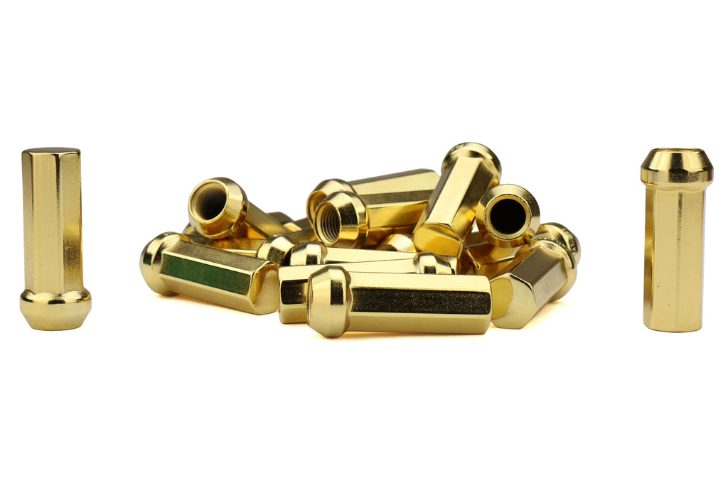 Project Kics Kyokugen Heptagon 50mm Closed Ended Gold Lug Nuts 12x1.25 - Universal