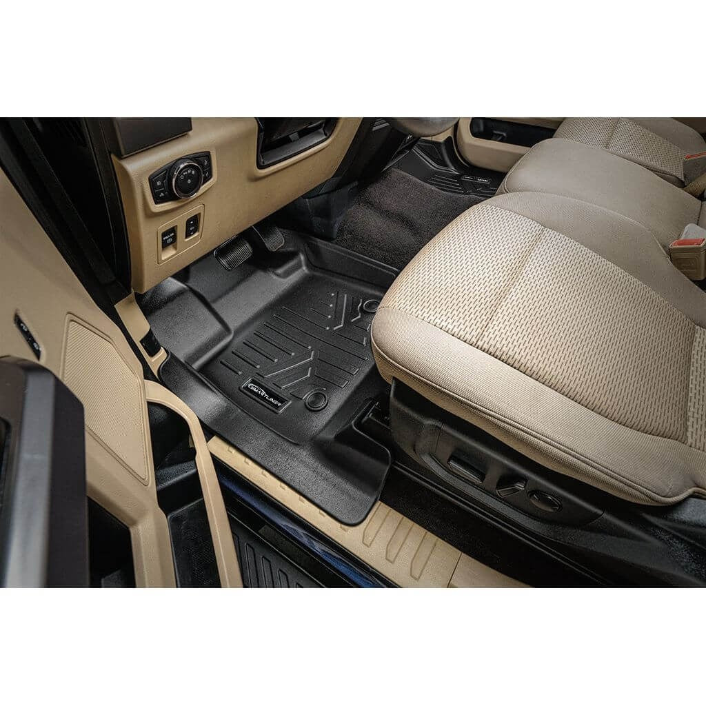 SmartCoverageTM Floor Liners For 2015-2026 Ford F-150 SuperCrew Cab (1st Row Bucket) (Vinyl)