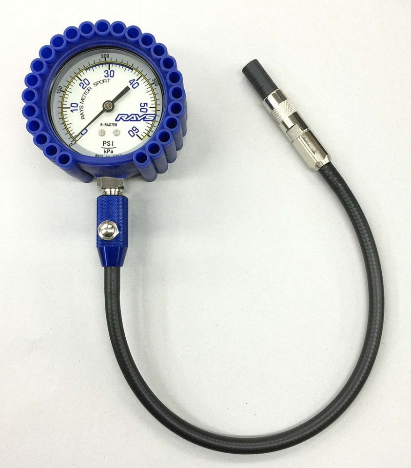 Rays Racing Air Gauge 75 PSI Blue