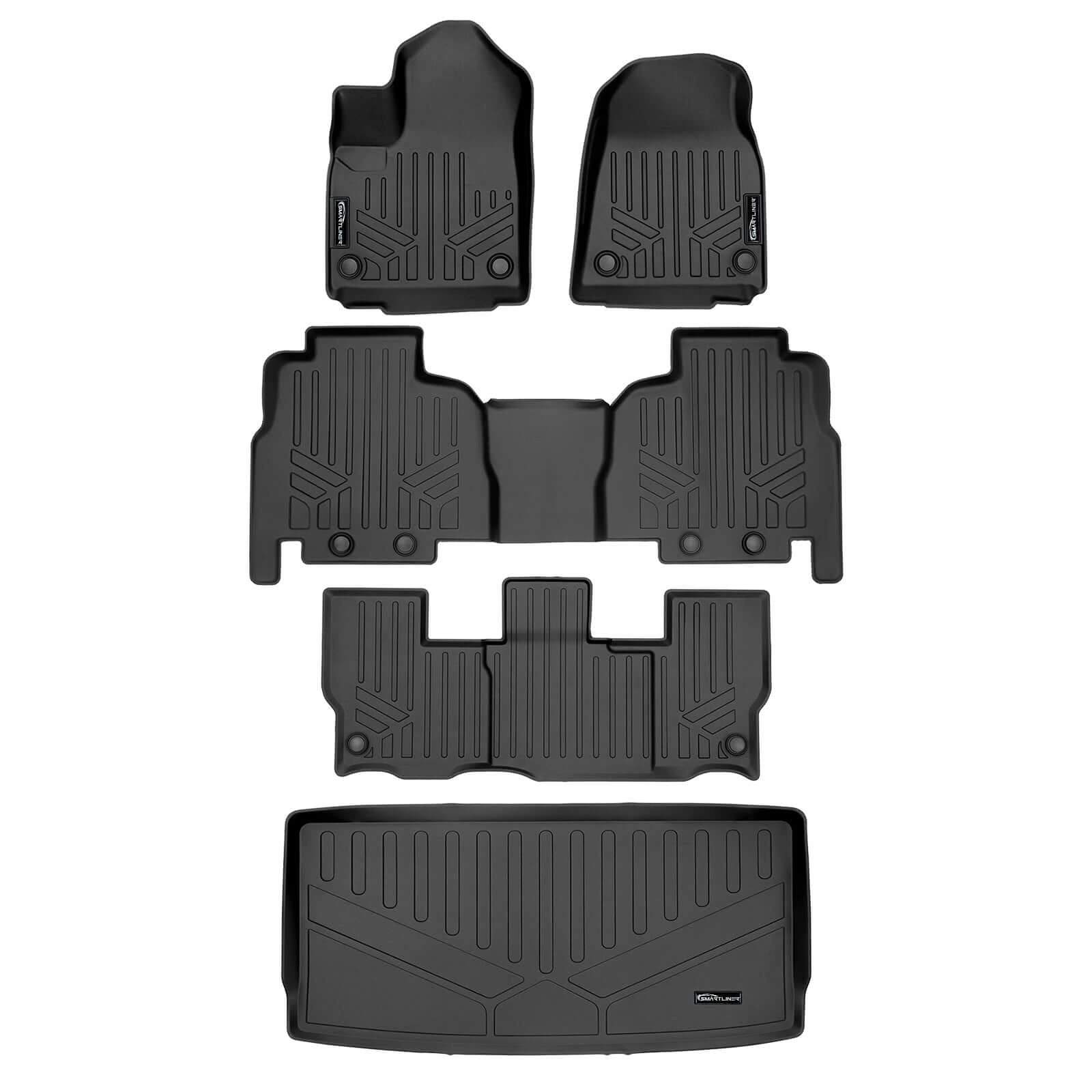 SMARTLINER Floor Liners for 2022-2025 Jeep Wagoneer (8 Passenger Model)