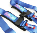 NRG Innovations SFI 16.1 5pt 3 inch Seat Belt Harness with pads / Latch Link - Blue 12/22