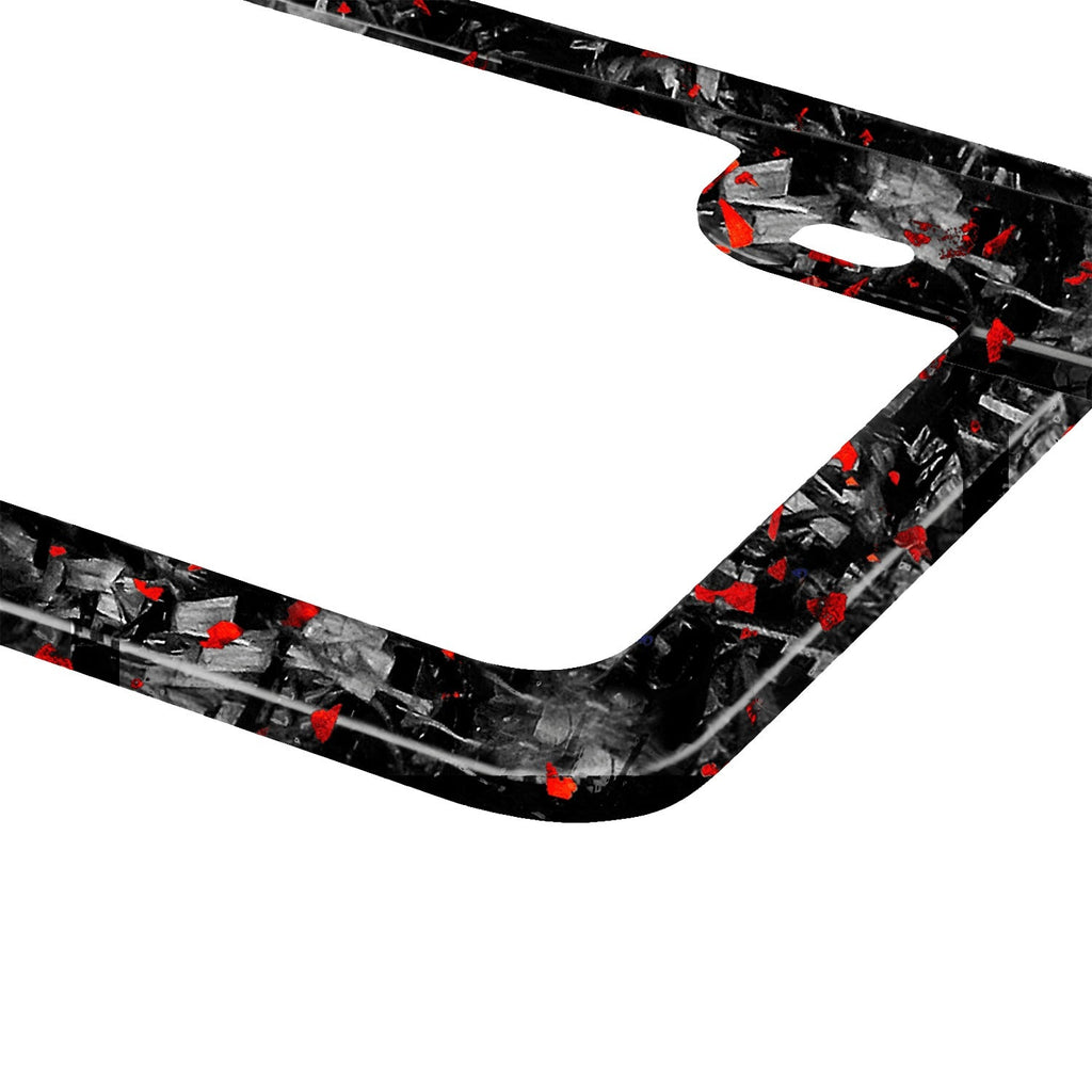 Flake Forged Carbon Fiber Motorcycle License Plate Frame