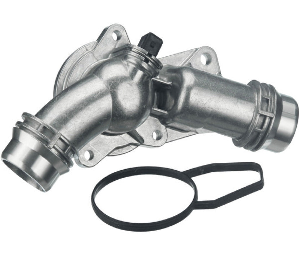 BMW E46 3-Series Engine Coolant Thermostat W/ Housing By Uro 11537509227 (Aluminum Upgrade)