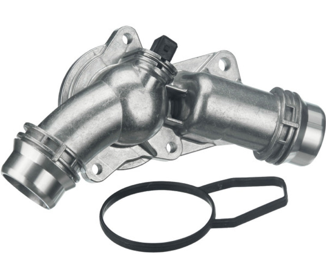BMW E46 3-Series Engine Coolant Thermostat W/ Housing By Uro 11537509227 (Aluminum Upgrade)