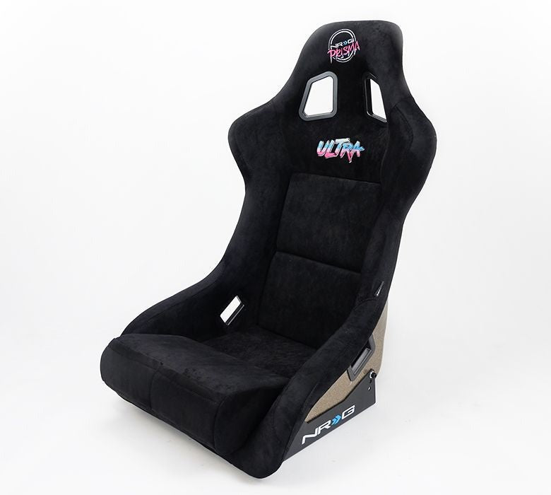 NRG Innovations FRP Bucket Seat ULTRA Edition with peralized back, Black alcantara - Universal