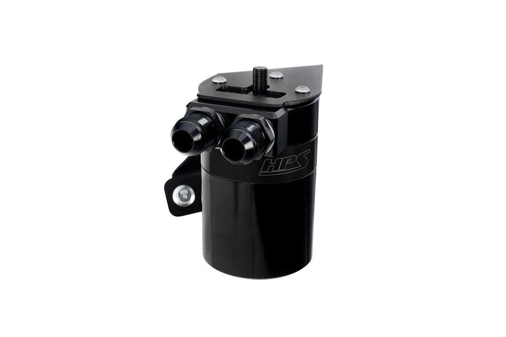 HPS Performance Aluminum Oil Catch Can Kit 2013-2020 Subaru BRZ 2.0L FA20D, Black, 860-030WB