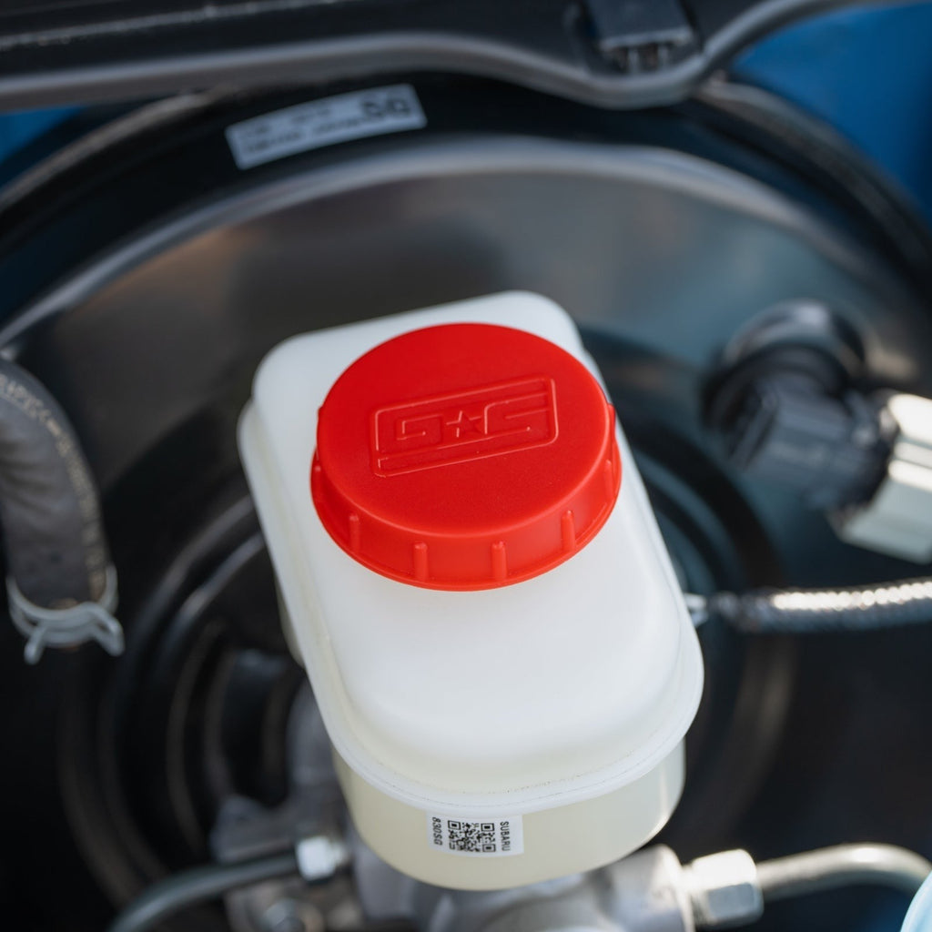 Grimmspeed Engine Bay Reservoir Cap Set - Red - 2022-2024 Subaru WRX / 2013-2024 BRZ / 2013-2016 Scion FRS / 2017-2020 Toyota 86/ 2022-2024 GR86