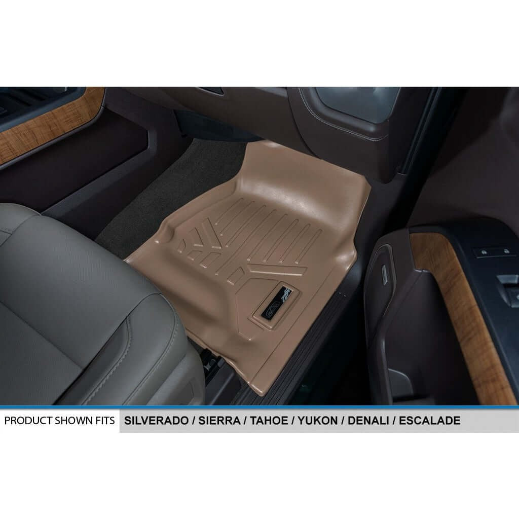 SMARTLINER Floor Liners for Double Cab 2014-2018 Silverado/Sierra 1500 - 2015-2021 2500/3500 HD