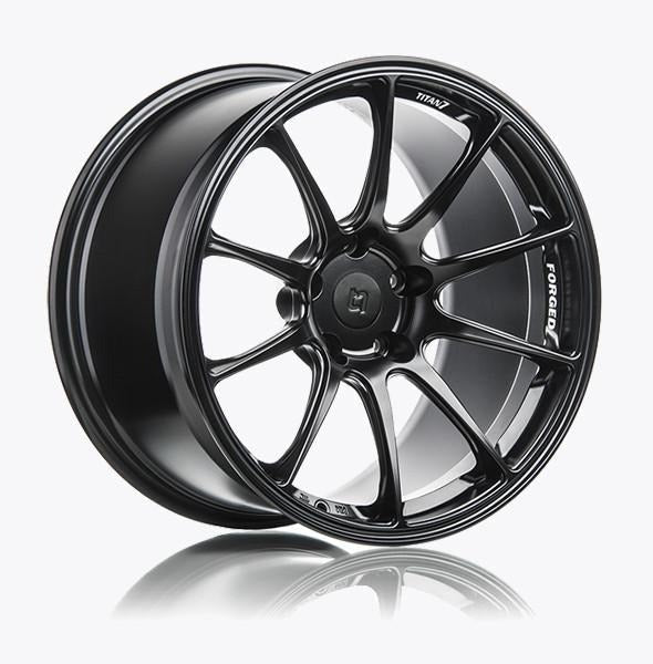 Titan 7 T-R10 Machine Black 18x9.5 +40 5x100 (Single Wheel) - 2013-2024 Subaru BRZ / Scion FR-S / Toyota GR86 / 2014-2018 Subaru Forester