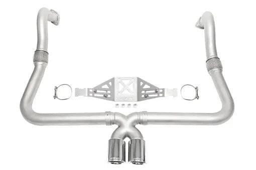 Porsche 718 Cayman / Boxster Performance Exhaust System - Manual Trans - Straight Cut Single Wall Tips