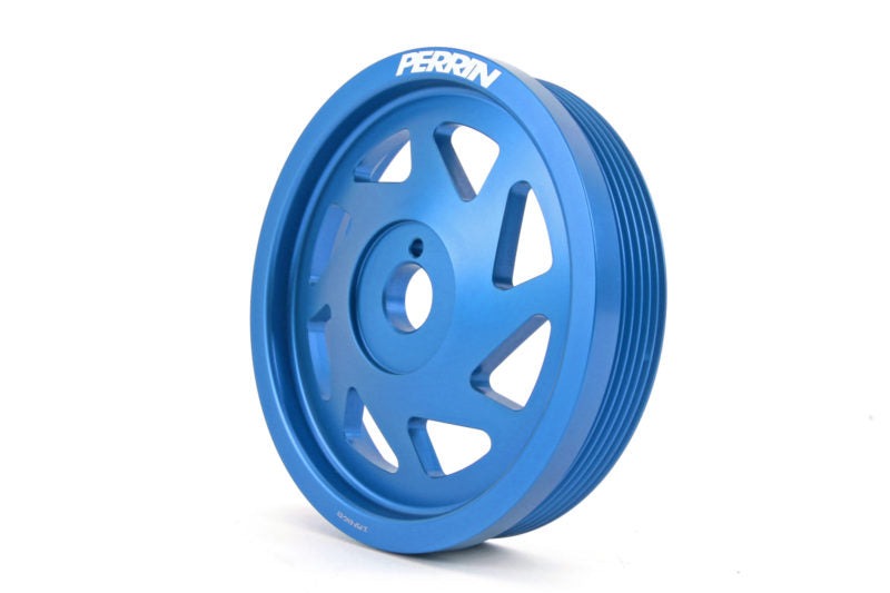 PERRIN Lightweight Crank Pulley (Blue) - 2012-2024 Subaru WRX / 2011-2024 Forester / 2019-2024 Ascent / 2013-2024 BRZ / Legacy / Outback / Crosstrek / 2013-2016 Scion FR-S / 2017-2020 Toyota 86 / 2022-2024 GR86