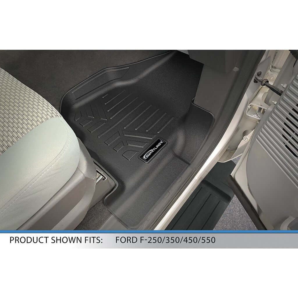 SMARTLINER Custom Fit Floor Liners For 2012-2016 Ford F-250/F-350 Super Duty SuperCab with Raised Drivers Side Pedal