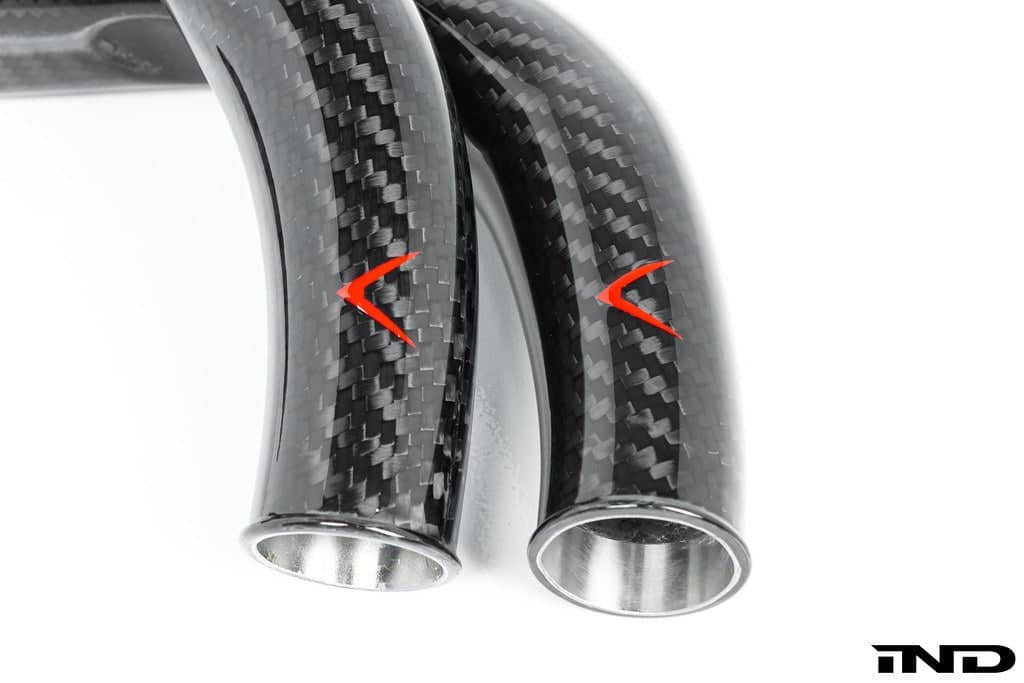 Eventuri BMW F8X M2C M3 M4 S55 Black Carbon Charge Pipe Set - Gloss