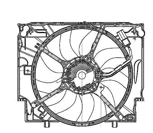 BMW E60 535i Auxiliary Cooling Fan Assembly OEM 17427603658
