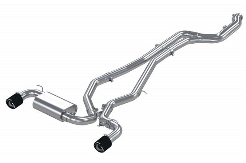 MBRP T304 Stainless Steel 3 Cat Back Dual Rear with Carbon Fiber Tips Toyota Supra 3.0L 2020 2021