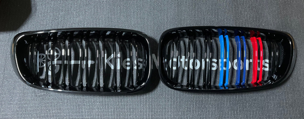 OPEN BOX - BMW F34 3GT Gloss Black “M” Colors Kidney Grills (New)