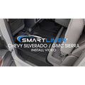 SMARTLINER Custom Fit Floor Liners For 2019-2026 Chevrolet Silverado 1500 Double Cab with Carpet Flooring and 1st Row Bench Seat without OTH Coverage (with 2nd Row Under Seat Storage)