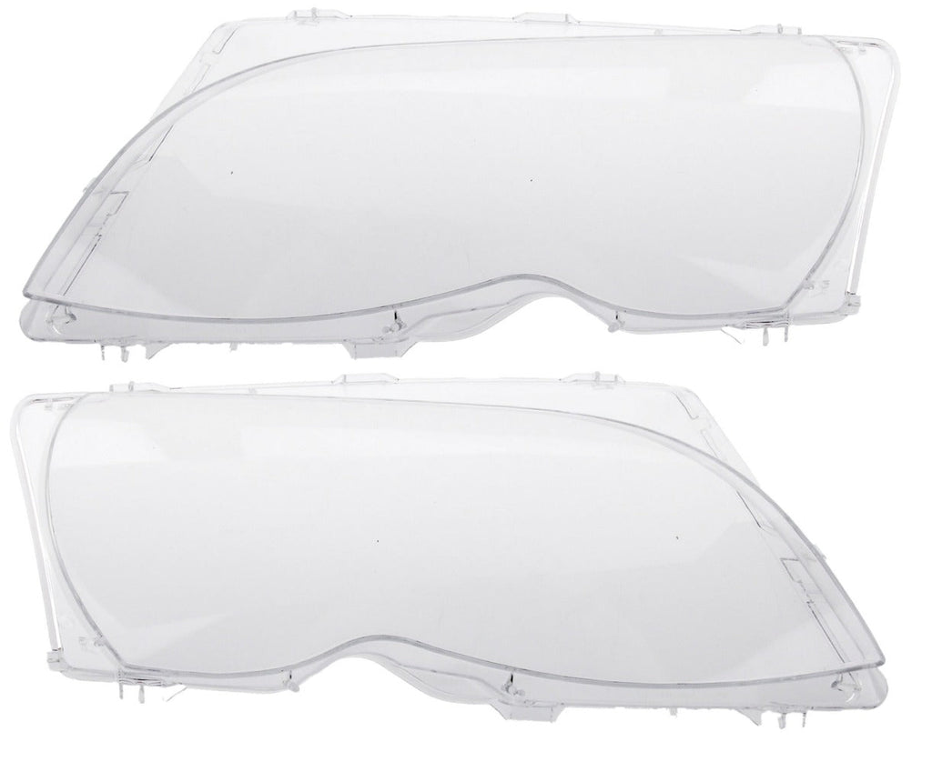 BMW E46 3-Series Headlight Lens Set By RhineWerks 63126924045 & 63126924046 (09/2001-2005)