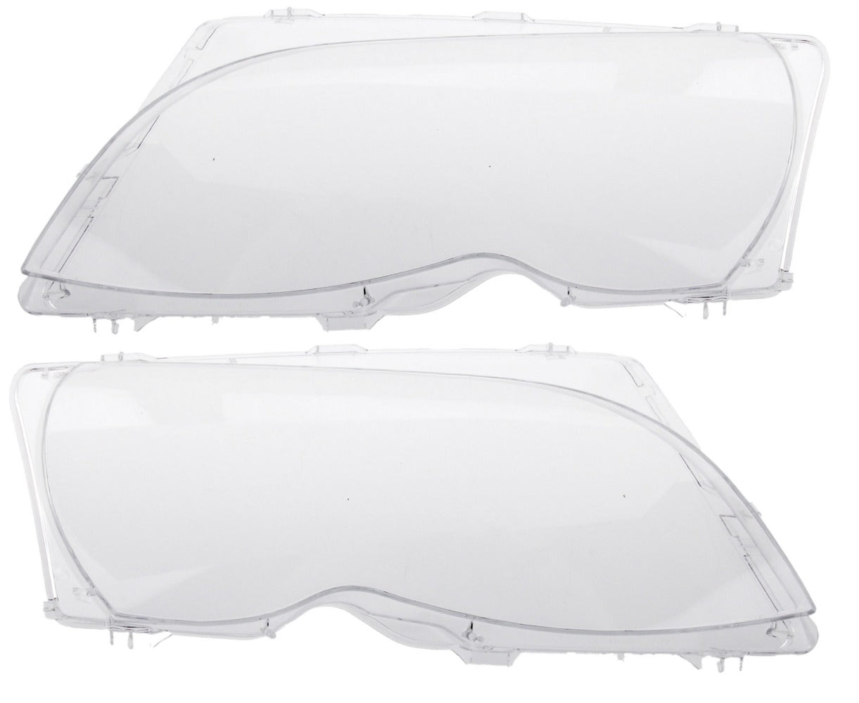 BMW E46 3-Series Headlight Lens Set By RhineWerks 63126924045 & 63126924046 (09/2001-2005)