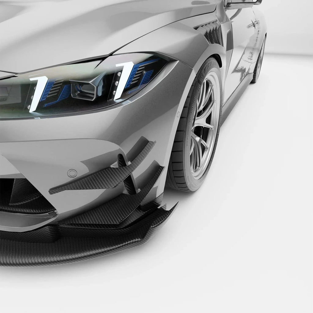 Revozport Carbon Fiber Front Bumper Canards for BMW G80 M3 G82 G83 M4