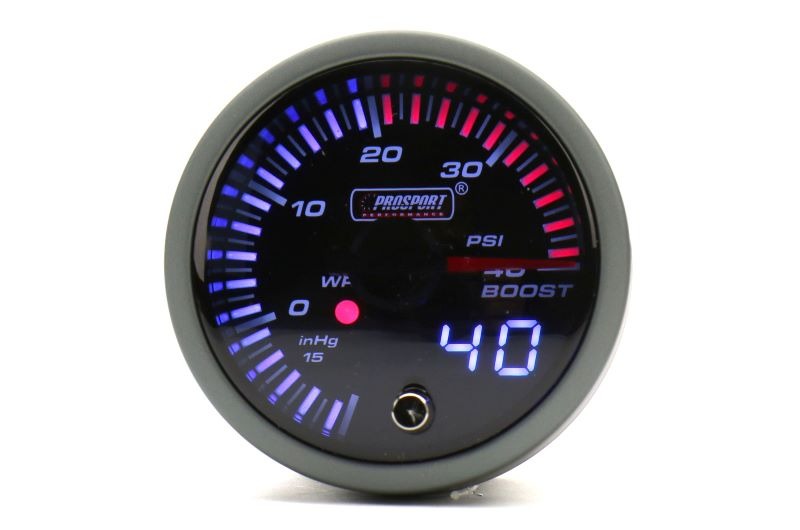 ProSport JDM Electric Dual Display Boost Gauge w/Waterproof Sender - Universal