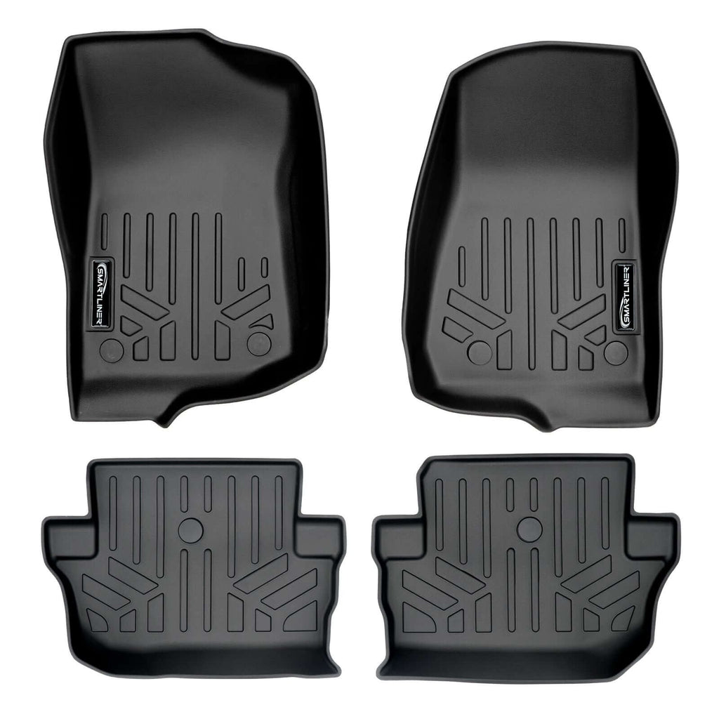 SMARTLINER Floor Liners for 2018-2025 Jeep Wrangler 2-Door (JL New Body Style - not JK)