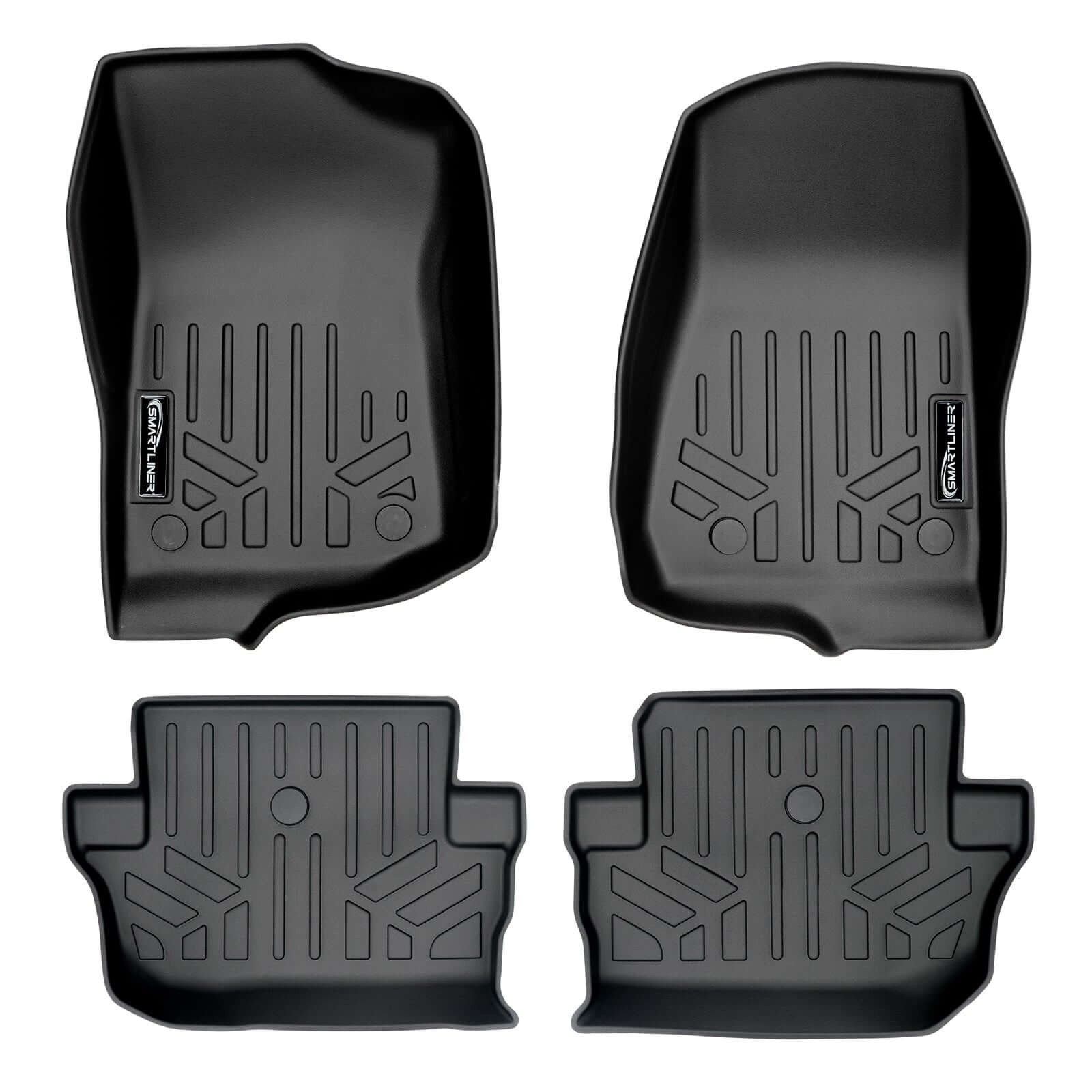 SMARTLINER Floor Liners for 2018-2025 Jeep Wrangler 2-Door (JL New Body Style - not JK)